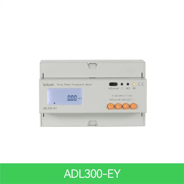 Prepaid energiemeter in drie stadia